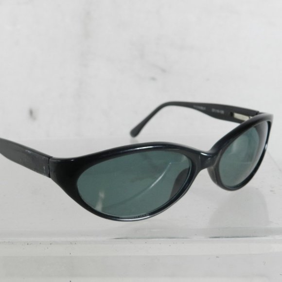 FOSSIL Sunwear Sunglasses SPEEDSTER Black Wrap Frame with Blue Lenses 57-16-128 - Picture 1 of 12